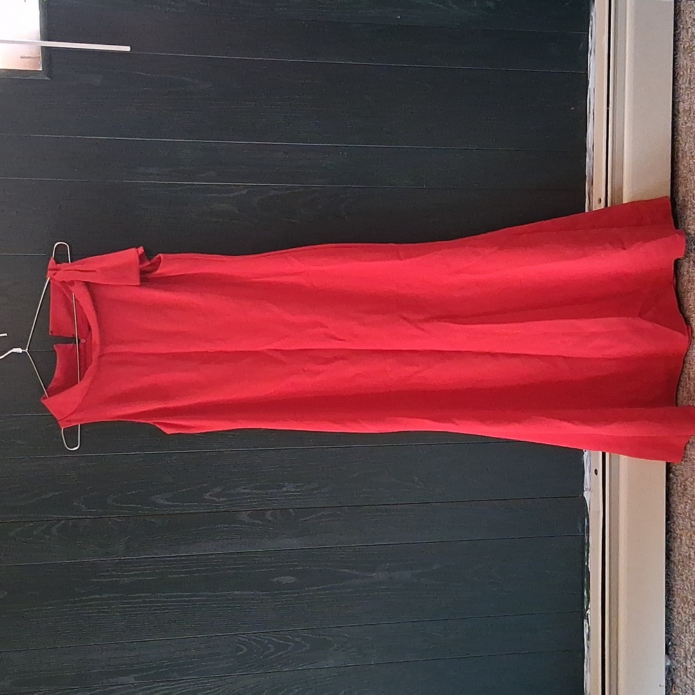 Badgley Mischka Red One-Shoulder Maxi Dress